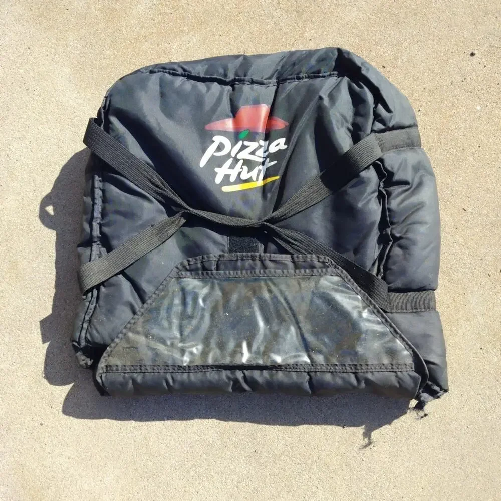 Black Pizza Hut Delivery Bag. Logo On top.